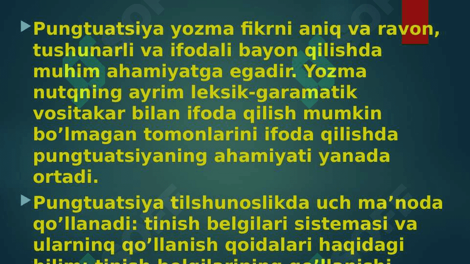 Punktuatsion savodxonlik bo'yicha taqdimot 3