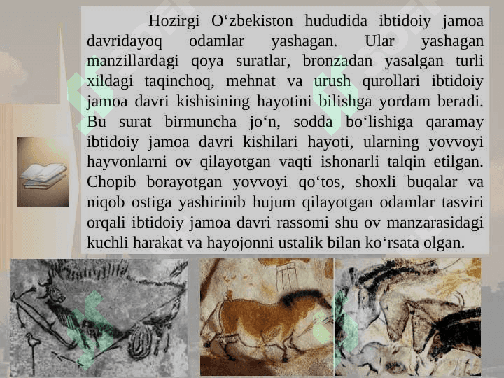 O‘rta Osiyodagi ibtidoiy tasviriy san’at asarlari. 2