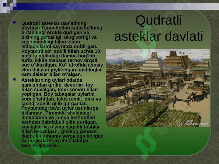Shimoliy Amaerika   	xalqlari moddiy madaniyati 8