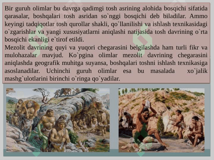 Mezolit, davri lokal madaniyatlari. 3