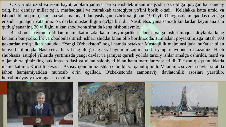 O‘zbekiston  mustaqilligi va talim tarbiyaga yangicha yondashuv 3