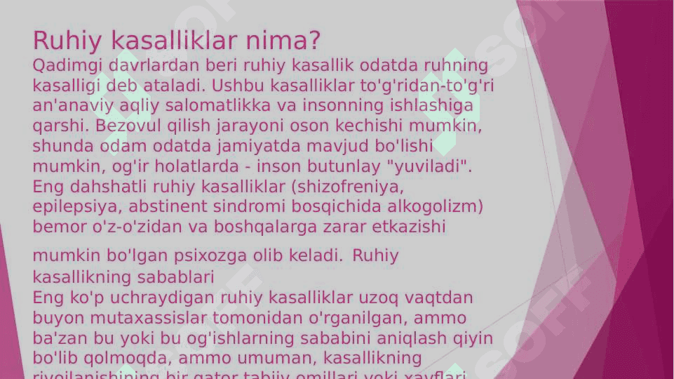 Turli kasalliklarda uchraydigan psixik kasalliklar 3