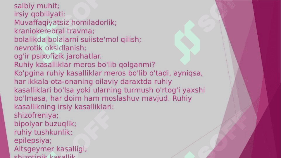Turli kasalliklarda uchraydigan psixik kasalliklar 5