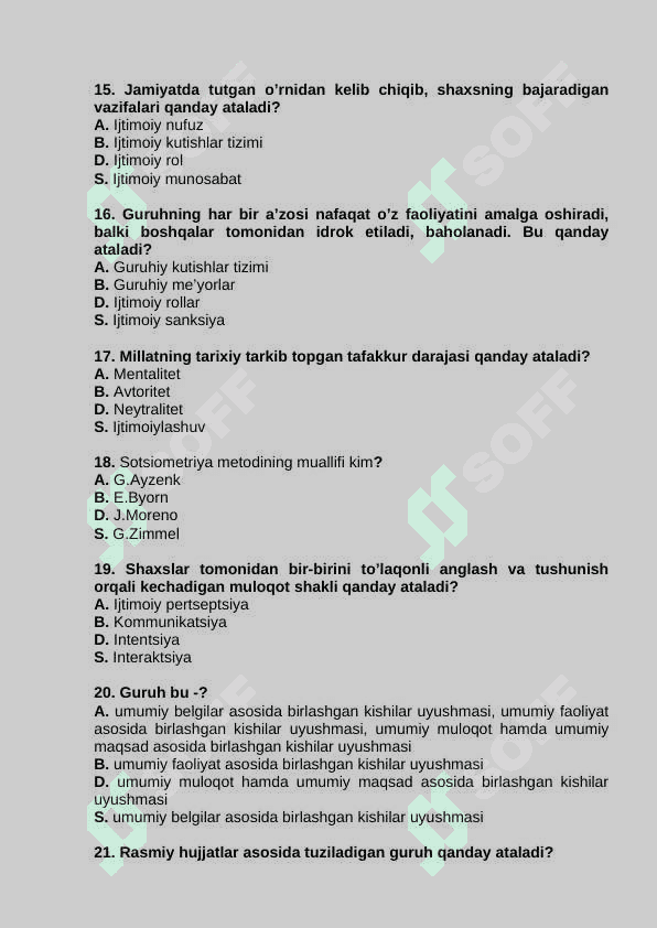 Ijtimoiy psixologiyadan 100ta test yakuniy 3