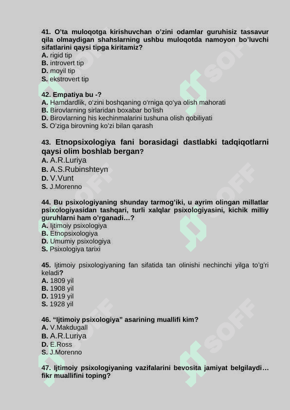 Ijtimoiy psixologiyadan 100ta test yakuniy 7