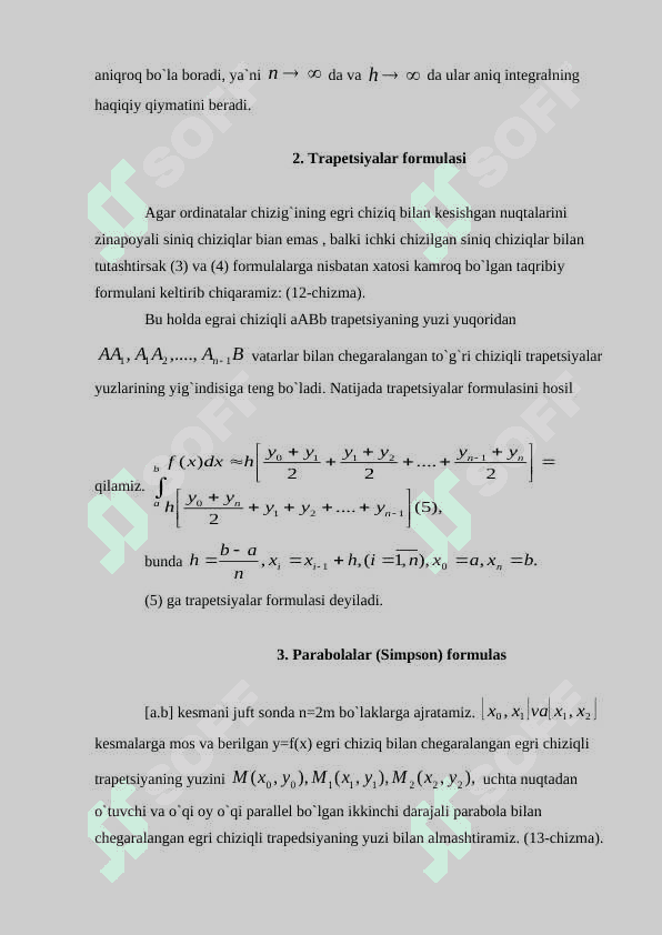 INTEGRALNI TAQRIBIY HISOBLASH 4