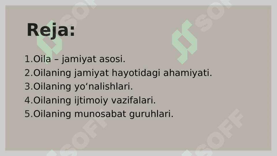 Oilaning funksiyalari 2