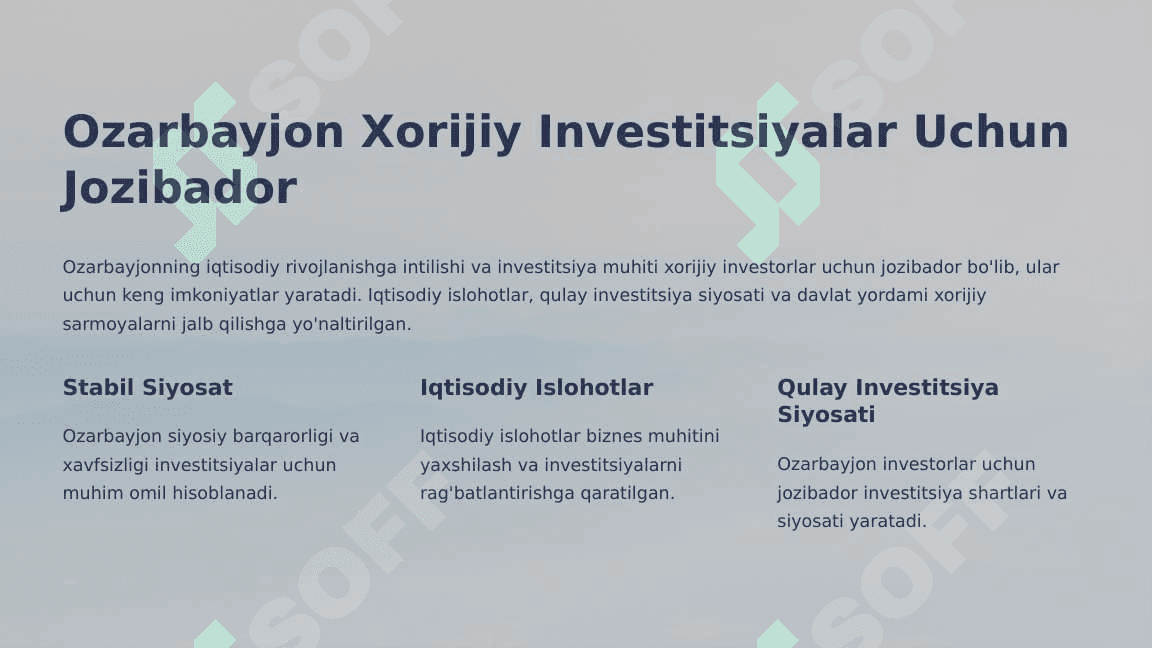 Ozarbayjon davlatining investatsiya tahlili 6