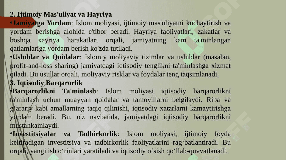 Islom moliyasida savdo-sotiq masalasi va uning turlari 8
