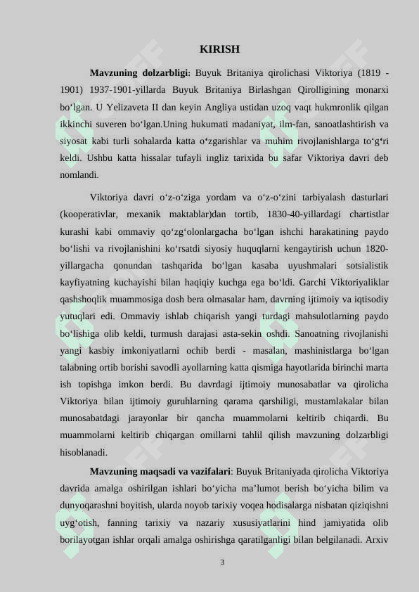 Buyuk Britaniya qirolicha Viktoriya davrida 3