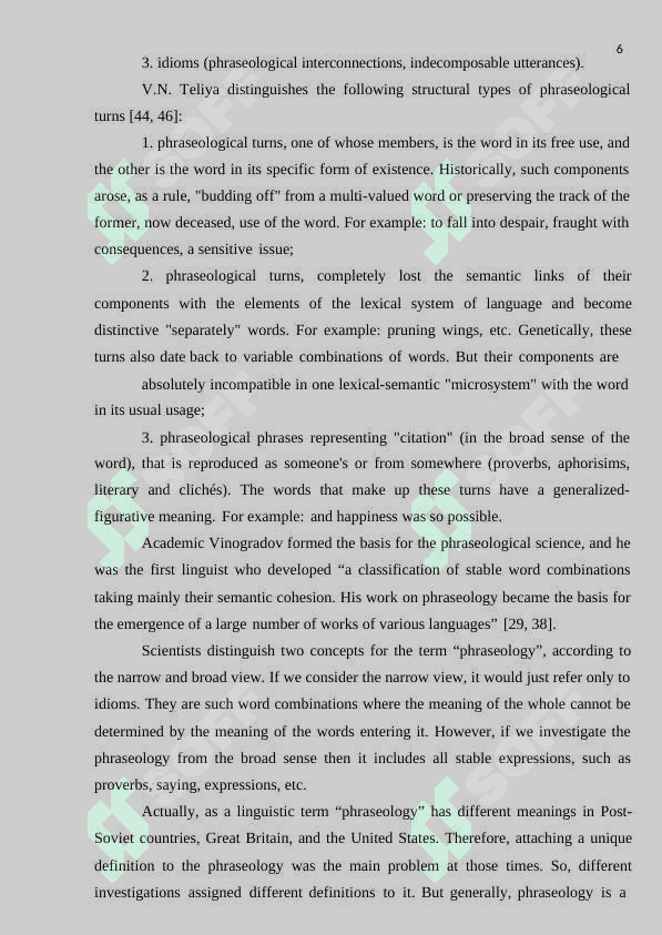 Study of phrases andphraseological units from strucrural andsemantic aspects 6