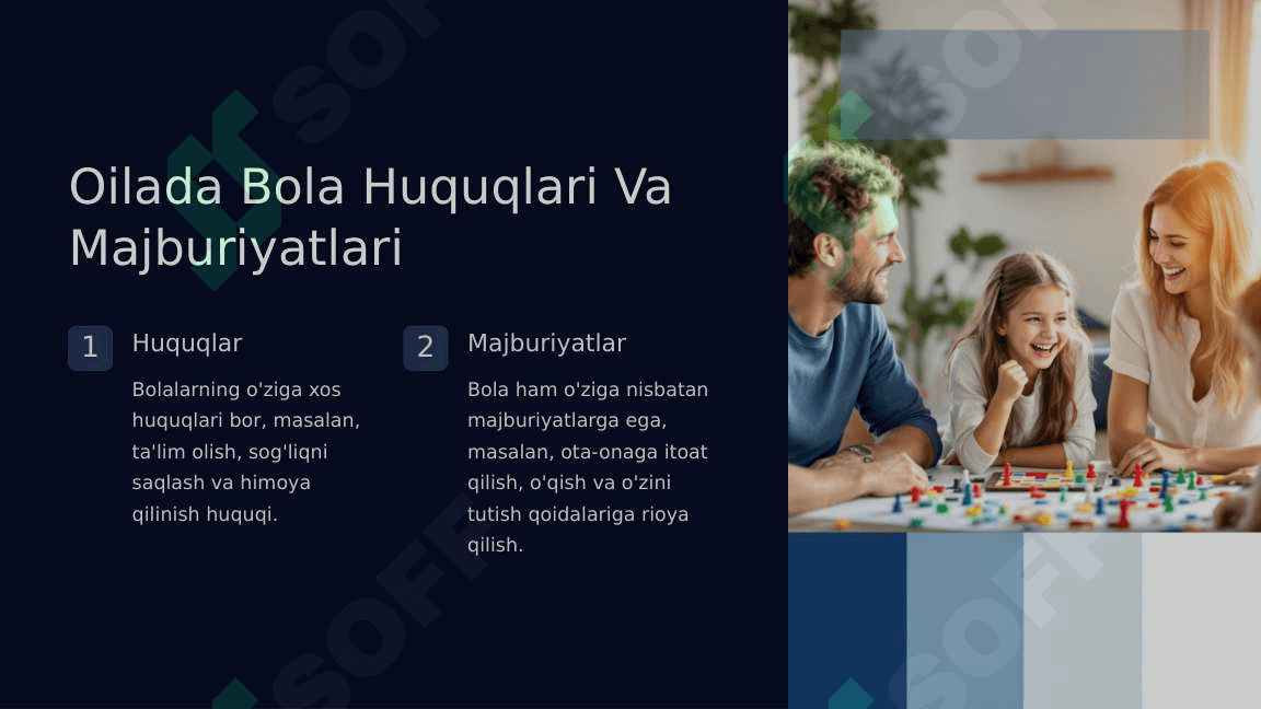 Oilada bolalarni muvaffaqiyatli tarbiyalash shartlari 5
