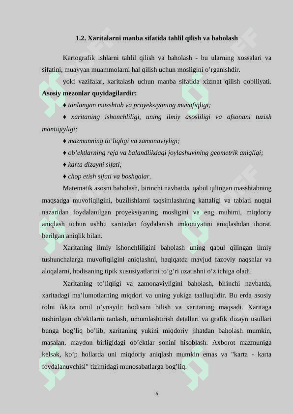 Xaritaning ta'rifi, elementlari, xususiyatlari 6