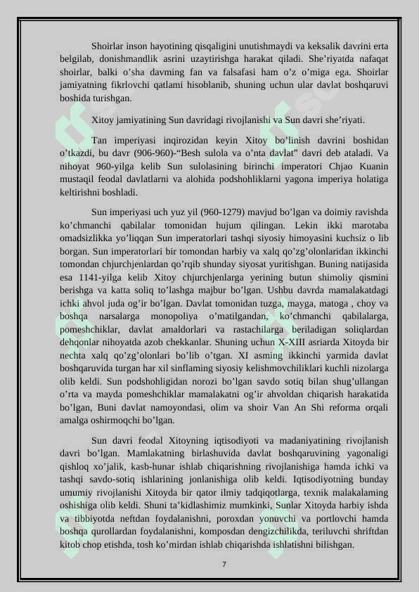 XITOУDА ЕRKIN IJOD QILGАN SHOIRLАR 7