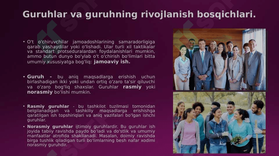 Guruhlarni va jamoalarni boshqarish 3