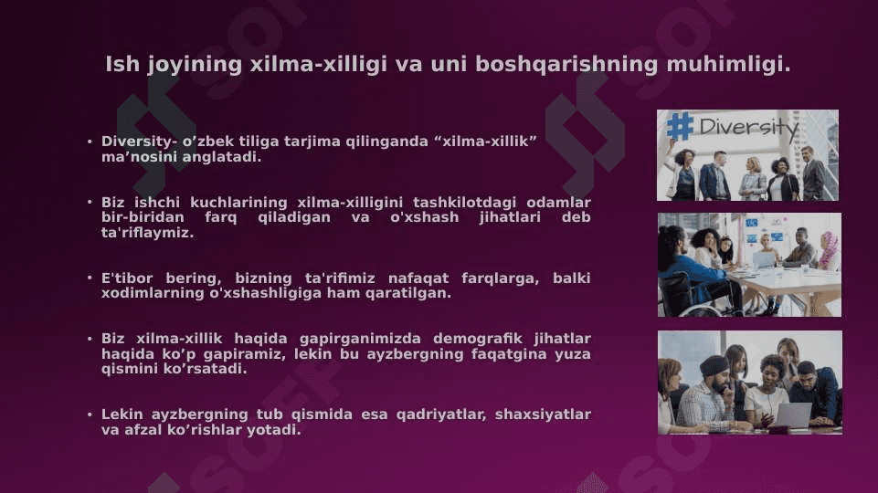 Ish joyida xilma-xillik 3