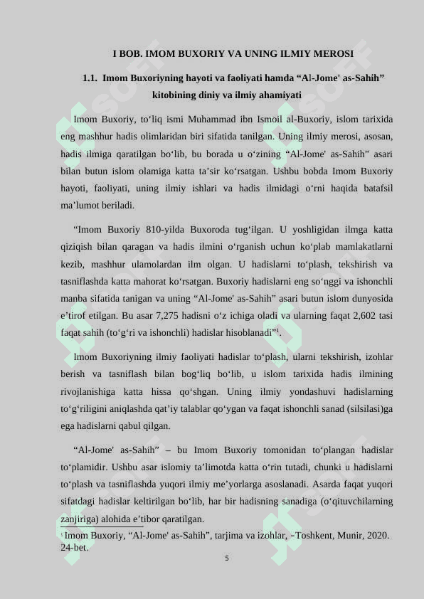 Umumta’lim maktablarida Imom Buxoriy hadislarini o‘rganishning ahamiyati 5