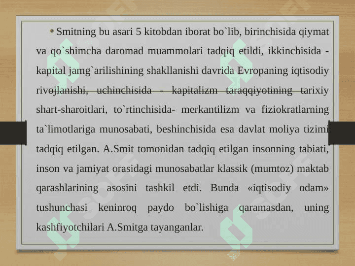 Adam Smitning iqtisodiy qarashlari 3