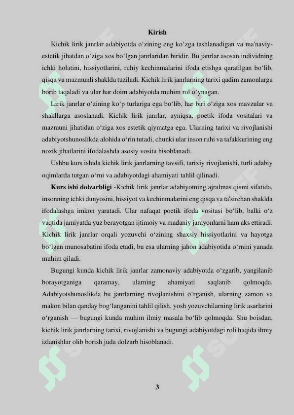 Kichik lirik janrlar tavsifi 3
