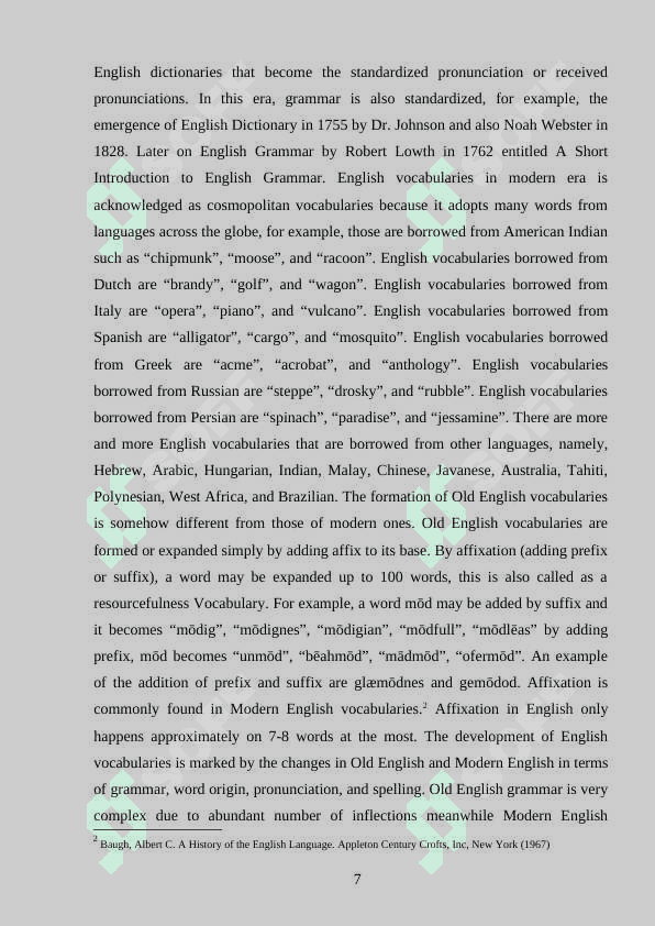 Professional Vocabulary in modern english language 7