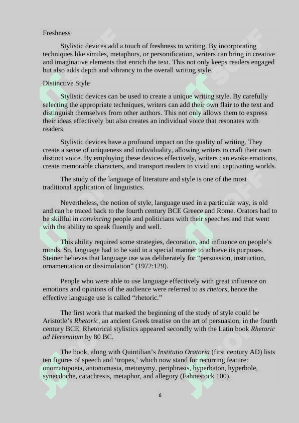 The use of stylistic devices 5