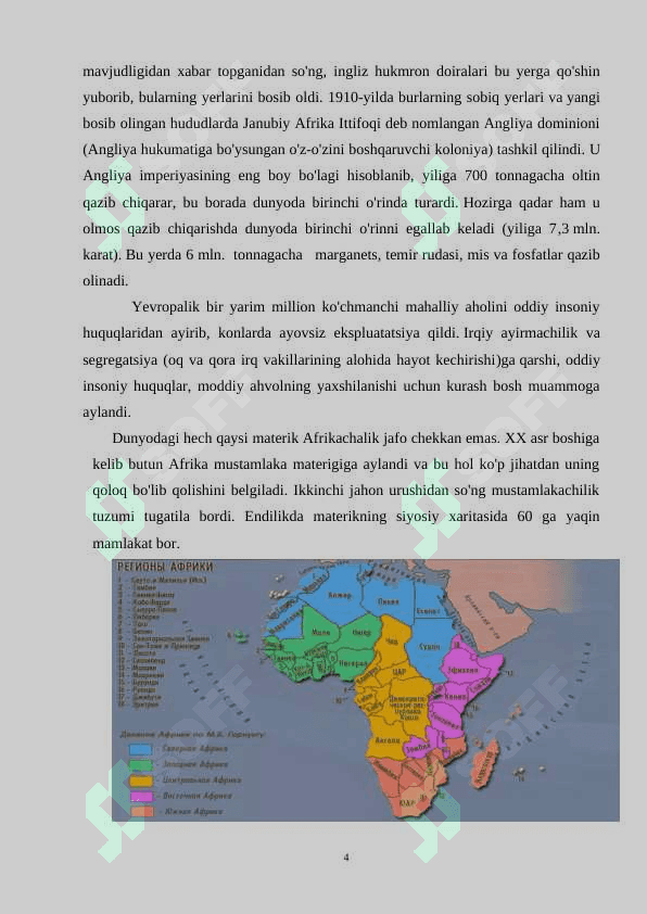 AFRIKA MAMLAKATLARI 4