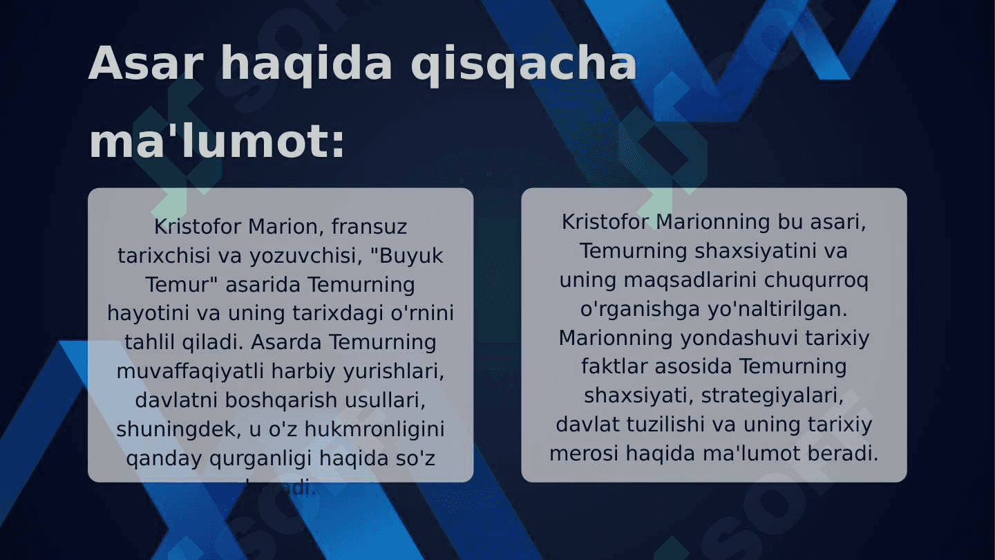 Kristofor Marioning Buyuk Temur asari 3