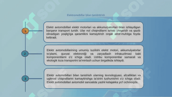 Elektromobillarni umumiy tuzilishi 3