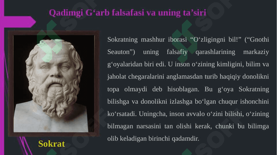 FALSAFANING MOHIYATIGA OID G‘ARB MUTAFAKKIRLARI TA’RIFLARINI O‘RGANISH 5