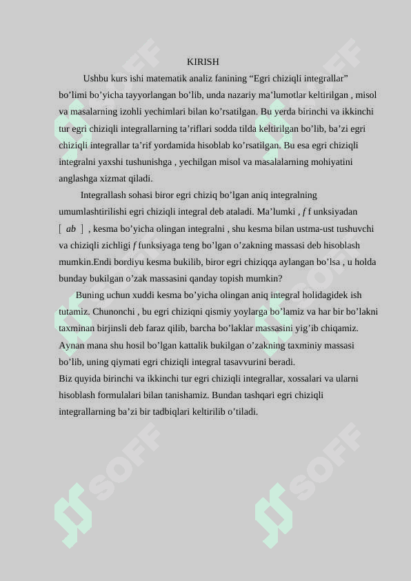 BIRINCHI TUR EGRI CHIZIQLI INTEGRALLAR 3