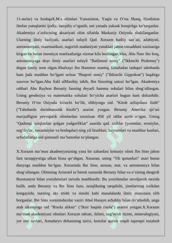 Xorazm Mamun akademiyasi va uning ilmiy faoliyati 4