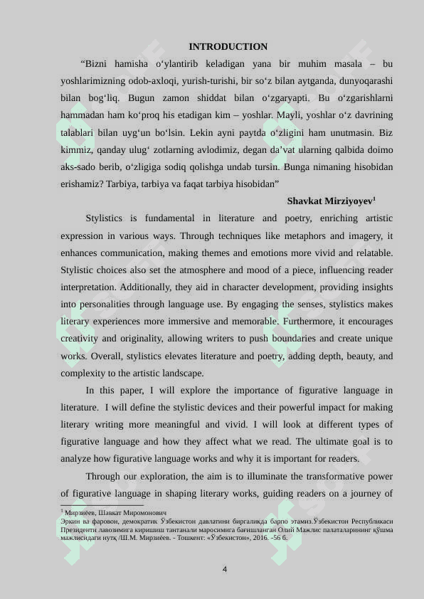 The Role of Figurative Language in Literary Stylistics 3