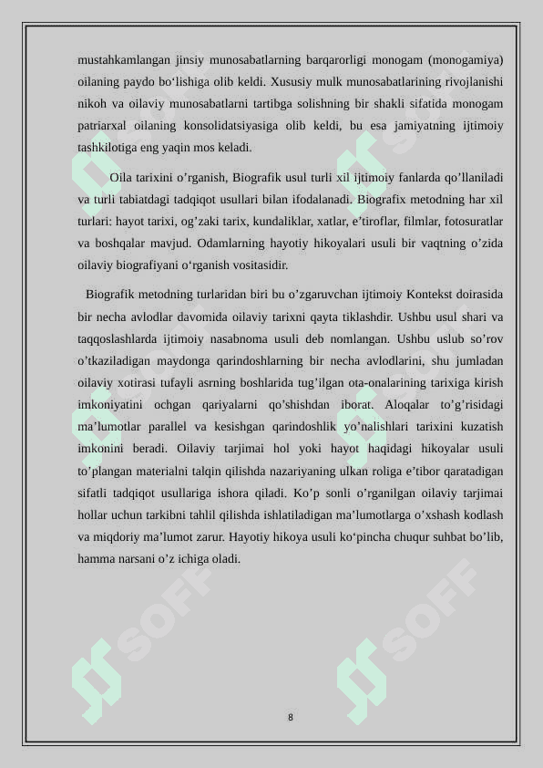 OILA TARIXINI O’RGANISH METODLARI  kurs ishi.docx 8
