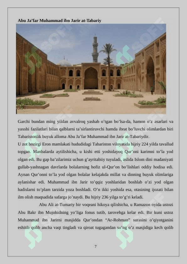 Muxammad  Jarir-at-Tabariyning  “Tarix” asari 7