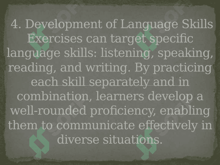 The importance of exercises in teaching foreign languages 5
