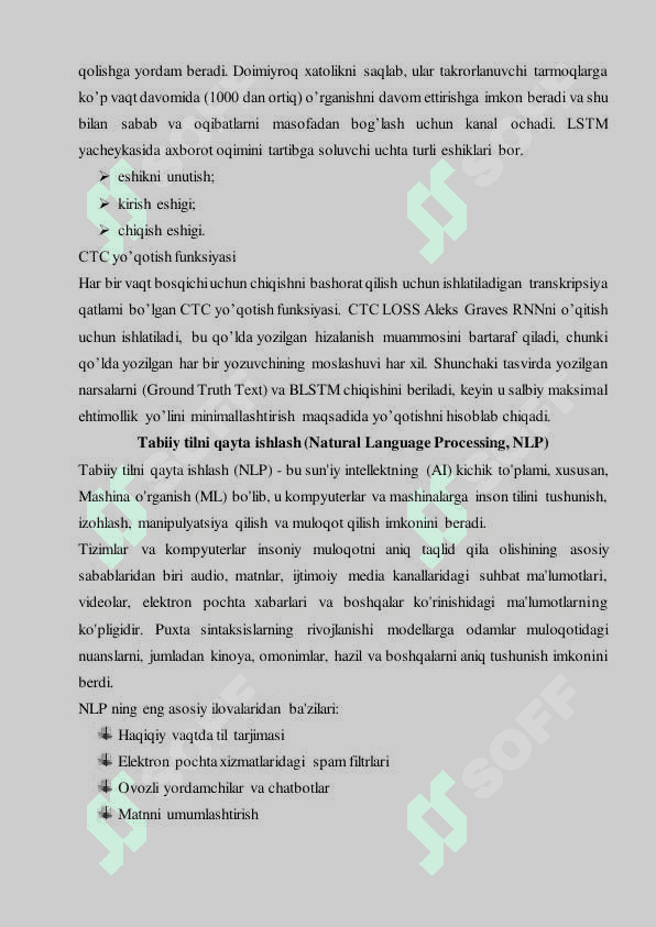 Neyronli to’rlar yordamida yechiladigan asosiy masalalar 6