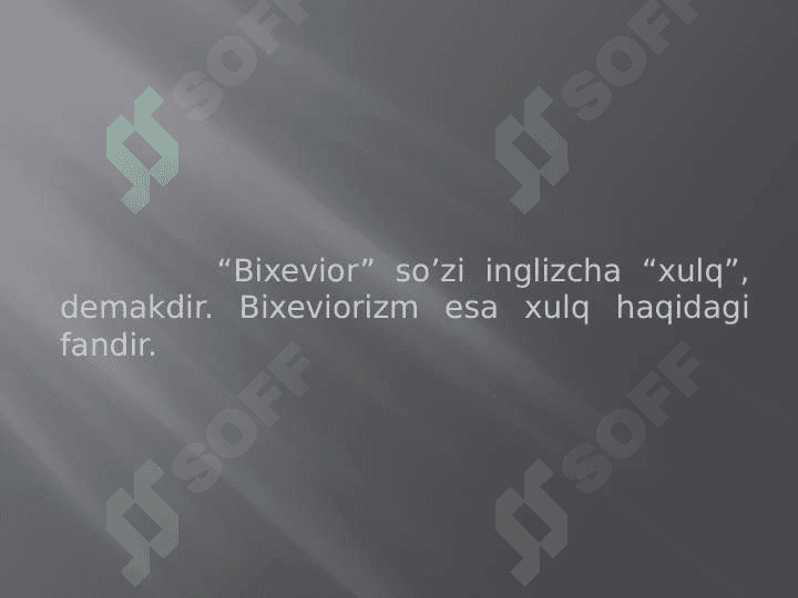 Bixiviorizmda shaxs 2