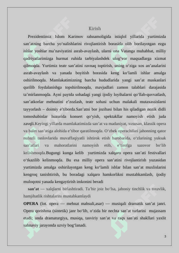 Operaning tarkibidagi asarlarning shakllari. Motsartning Figaroni to’yi operasidan misol 3