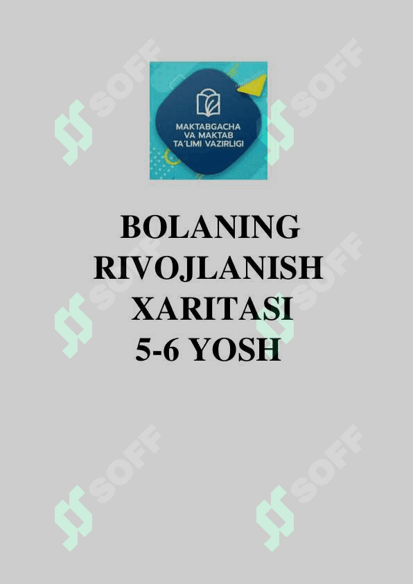 Bolaning rivojlanish xaritasi Katta guruh 2