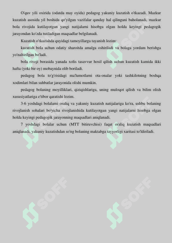 Bolaning rivojlanish xaritasi Katta guruh 4