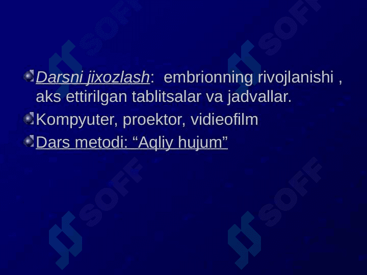 Yo’ldosh shakllanishida dastlabki a’zolarning ro’li 4