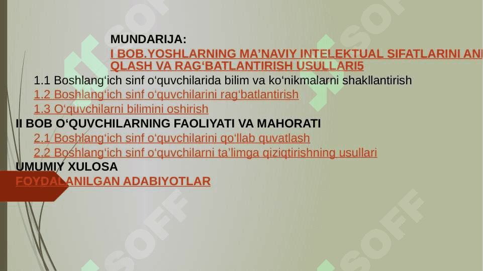 “O‘quvchilarni qo‘llab-quvvatlashda rag‘batlashtirish usullari” 2