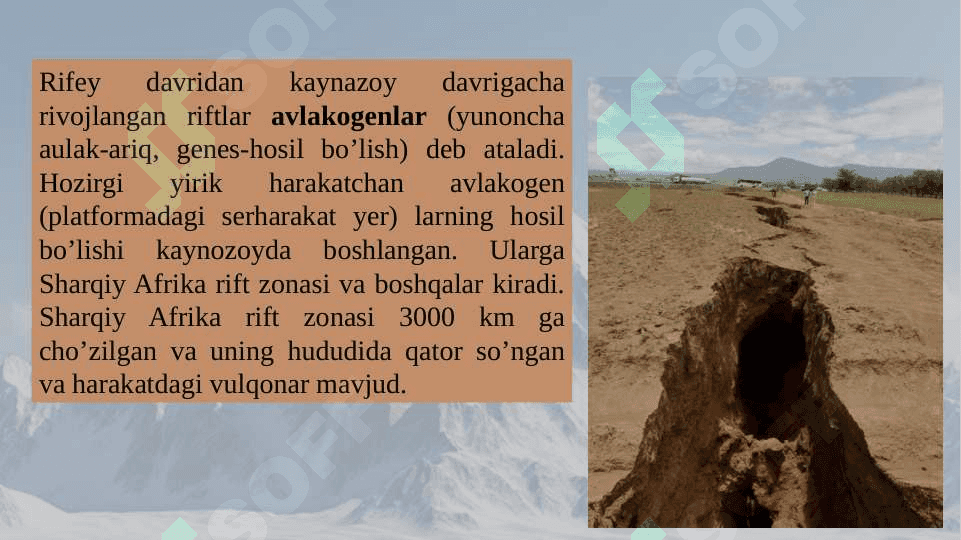 YER YUZASINING ASOSIY RELYEF SHAKLLARI. GIDROSFERA 2