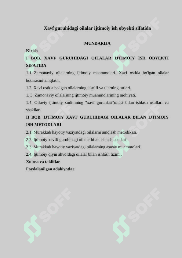Xavf guruhidagi oilalar ijtimoiy ish obyekti sifatida 2
