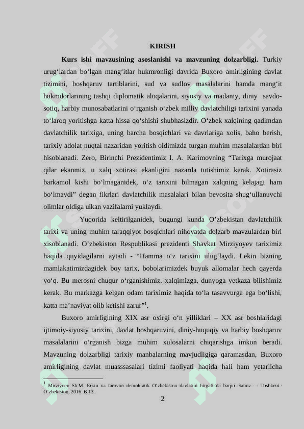 Buxoro amirligida o'zbek Mang'itlar sulolasi 2
