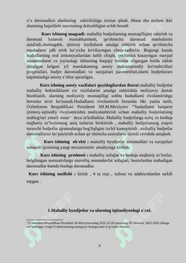 Mahalliy byudjetlarning daromad va xarajatlarini tartibga solish 4