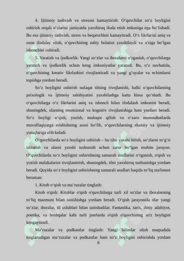 Ona tili darslarida o‘quvchilarning so‘z boyligini oshirish 6