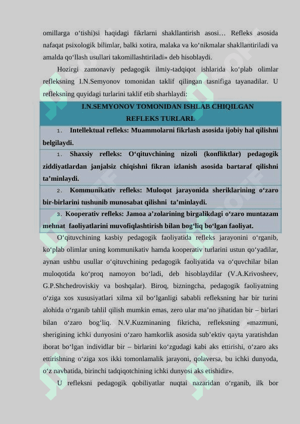 O'QITUVCHI PEDAGOGIK FAOLIYATIDA KASBIY REFLEKS O'RNI 4