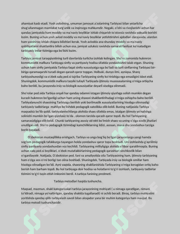 Tarbiya ijtimoiy - tarixiy zarurat sifatida . 2