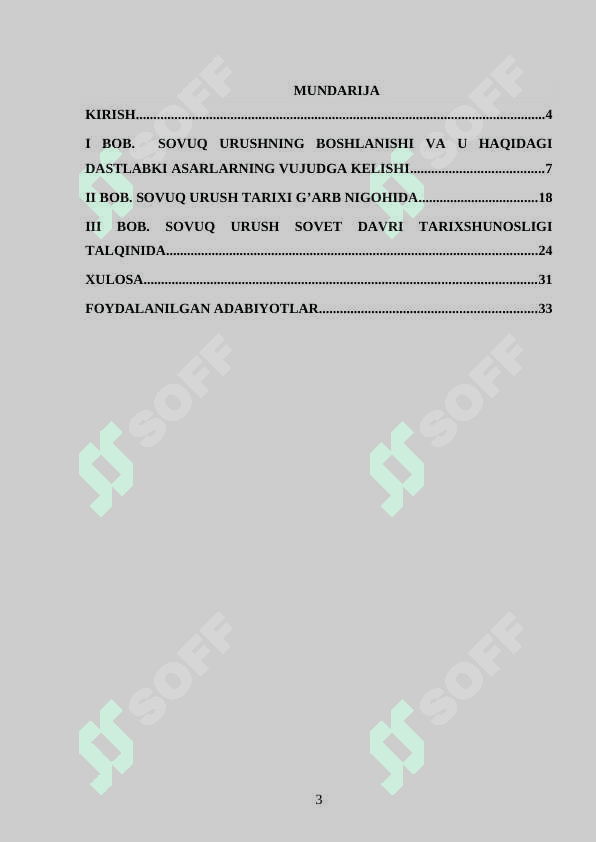 SOVUQ URUSHNI KELTIRIB CHIQARGAN SABAB VA OQIBATLAR 2